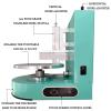 forplubossmmp 4-12 Inch Cake Scraper Icing Smoother, Electric Cake Decorating Coating Machine with Vertical Knife Adjuster, Touch Screen Control Panel, Suitable For Cake Shops, Dessert Homes,Pink view 2