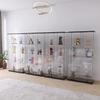 4-Shelf Glass Display Cabinet, Curio Cabinet with Two Glass Door, Floor Standing Bookshelf Tempered Glass Showcase Storage Organizer for Living Room, Bedroom, Office, Easy Assembly view 4