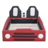 Merax Car Bed Frames for Boys,Twin Size Race Car Platform Bed with Wheels,Kids Twin Bed Frame with Soft PU Leather Headboard,No Box Spring Needed,Easy Assembly view 4