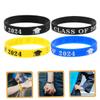 MOBUTOFU 12pcs Class of Silicone Wristbands for Graduation Comfortable Decorative Wristbands for Senior Parties Celebrate Achievements view 2