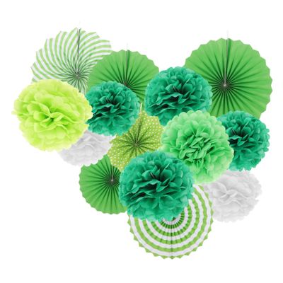 Ciieeo 14pcs Pom Poms Balls Set for Party Decorations Suitable for Showers Bridal Showers Engagements and Festivals Easy to Display and Reusable
