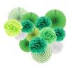 Ciieeo 14pcs Pom Poms Balls Set for Party Decorations Suitable for Showers Bridal Showers Engagements and Festivals Easy to Display and Reusable view 1