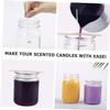 Hohopeti DIY Round Candle Holder Plastic Wax Melt Containers with Natural Wicks for Candle Making Party Decorations and Home Ambiance view 2