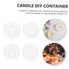 Hohopeti DIY Round Candle Holder Plastic Wax Melt Containers with Natural Wicks for Candle Making Party Decorations and Home Ambiance view 4