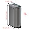 CHICKEN Garbage Cabinet Indoor Trash Can Trash Can Steel Large Capacity Trash Can with Lid Foot-Operated Trash Can Kitchen Trash Can 6L/10L Optional Kitchen Trash Can (Size : 6L) view 2