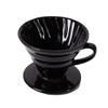 Veemoon 1pc Ceramic Cone-shaped Coffee Filter Cup for People Handmade Dripper Fine Mouth Design and for Brewing Glossy Black view 1