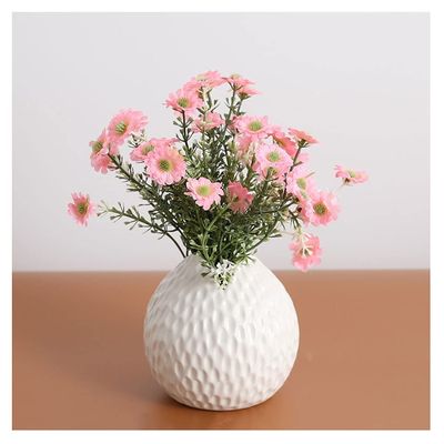 Artificial Flowers Chrysanthemum Simulation Floral Decorations Realistic and Fake Flowers Living Room Decorations Potted Table Flowers Home Decoration Small Pieces Fake Flowers ( Color : Pink , Size :