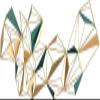 Metal Art Wall Decor Modern Wall Sculpture Metal Wall Art Sculpture, Triangular Solid Mesh Diamond Geometric Conical Wall Decor - for Home and Model Ornaments Wall Hanging Statue (150 * 60cm) (120*5 view 1