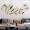 Metal Art Wall Decor Modern Wall Sculpture Metal Wall Art Sculpture, Triangular Solid Mesh Diamond Geometric Conical Wall Decor - for Home and Model Ornaments Wall Hanging Statue (150 * 60cm) (120*5 view 2