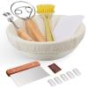 Dimpola Banneton Bread Proofing Basket Banneton Basket Set Sourdough Proofing Basket Round Proofing Bowls Handmade Rattan Baskets and Liners (Round 9 inch Baking Set) view 1