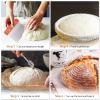 Dimpola Banneton Bread Proofing Basket Banneton Basket Set Sourdough Proofing Basket Round Proofing Bowls Handmade Rattan Baskets and Liners (Round 9 inch Baking Set) view 4