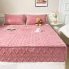 Flannel Velvet Mattress Cover, Plush Shaggy Taffeta Fleece Ultra Soft Fitted Bottom Sheet for Fall and Winter, Fitted Deep Pocket Up to 11'' (Pink, Twin35 x78) view 3