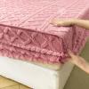 Flannel Velvet Mattress Cover, Plush Shaggy Taffeta Fleece Ultra Soft Fitted Bottom Sheet for Fall and Winter, Fitted Deep Pocket Up to 11'' (Pink, Twin35 x78) view 4