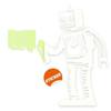 Luminescent Barcode Robot Glow In The Dark Wall Decal 132 x 134 view 2