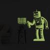 Luminescent Barcode Robot Glow In The Dark Wall Decal 132 x 134 view 4