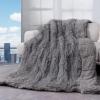 Cottonblue Adults Weighted Blanket 17lbs 60x80 inches, Faux Fur Sherpa Weighted Blanket for Sofa Couch, Plush Cozy Bed Blanket with Ceramic Beads for Calm and Relax, Grey view 1