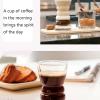 TEMKIN Water jug and glasses set,Glass Tumblers Creative Glass Cup 3 Piece Set 12oz Juice Water Milk Coffee Tea Beer Mousse Dessert Glassware Spiral Pattern Transparent Glass Cup Set Drinking Glasse M view 3
