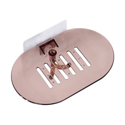 Ciieeo 2pcs Wall-Mounted Suction Soap Dish Plastic Shower Soap Holder Easy Install Draining for Bathroom Kitchen