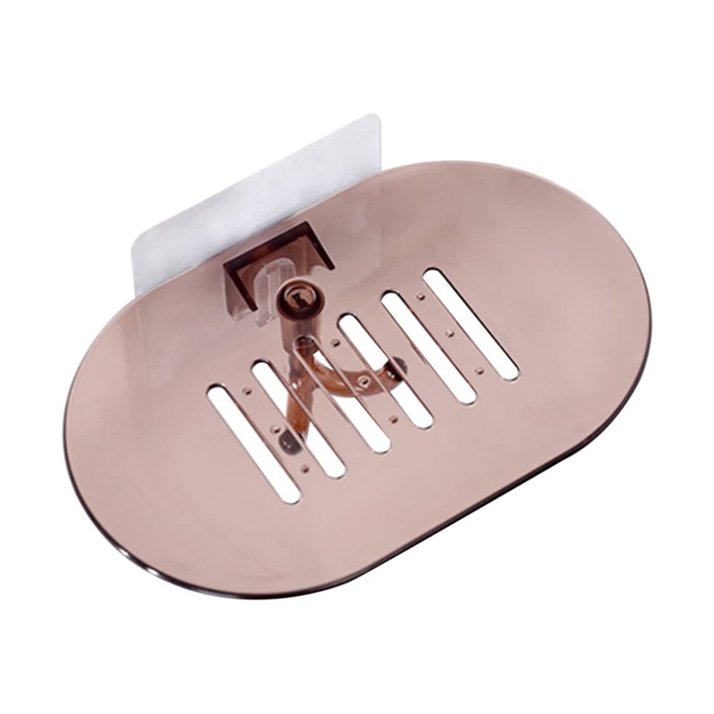 Ciieeo 2pcs Wall-Mounted Suction Soap Dish Plastic Shower Soap Holder Easy Install Draining for Bathroom Kitchen