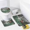 FOCCAFB 4 Pcs Beautiful Lake View Bathroom Sets with Shower Curtain and Rugs, Mountain Nature Landscape Cabin Shower Curtain Set with Rug, Mats and Accessories for Bathroom Decor view 4