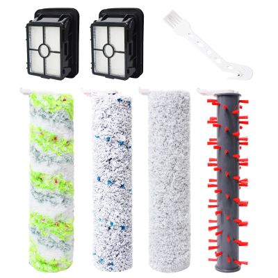 4 Pack Multi-Surface Crosswave Brush Roll, Compatible with Bissell Crosswave Hydrosteam 35151 3515 35152 3513 Bissell Crosswave Cordless Max 2554 2554A 2590 2593 2596, 4 Pet Brush & 1866 Vacuum Filter