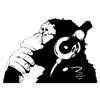 Contemplative Primate Wall Art Sticker, Vinyl Peel & Stick Room Mural Feature 16 x 11 view 2