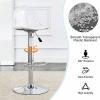 N/A Height Adjustment Acrylic Rolling Stool, Acrylic Swivel Barstools, with Clear Back, Armless Hydraulic Kitchen Counter Height Bar Stools, for Kitchen, Restaurant, Bar,F,35~50cm view 4