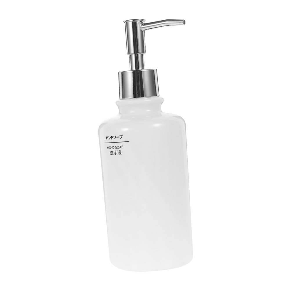Anneome Ceramic Soap Dispenser Pump Refillable Liquid Bottle for Hand Soap Lotion and Shampoo for Bathroom and Kitchen Use
