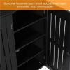 HEAIQI Shoe Closet Shoe Rack 4-Tier Shoe Cabinet Shoe Rack, Black, Modern Entrance Large Capacity Decorative Shoe Cabinet Free Standing Shoe Racks view 4