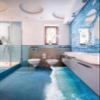 3D Ocean Paradise Wall Decal - Self Adhesive Decorative Bathroom Sticker 71 x 25 / Left side view 4