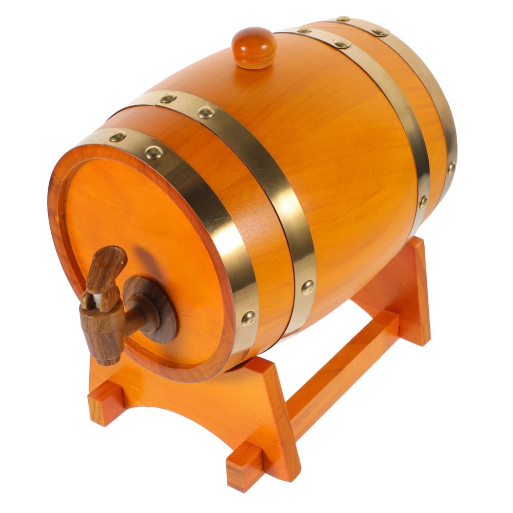 OKUMEYR 1set Wooden Wine Dispenser for Aging Beer and Red Wine Storage Stylish Craftsmanship for Home Bar and Restaurant Use