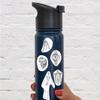 Anatomy Laptop Stickers: Versatile Tumbler & Water Bottle Decals with Anatomical Design With Flowers / Transparent view 2