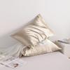 NTBAY 2 Pack Satin Standard Pillowcases for Hair and Skin, Luxurious and Silky Pillow Cases with Envelope Closure, 20x26 Inches, Taupe view 3