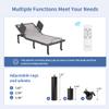 ESHINE Adjustable Bed Frame with Bed Rail, Nursing Bed Base, No Mattress view 3