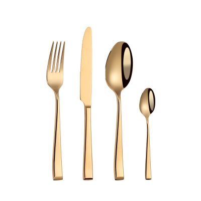 gold silverware set 24 piece stainless steel flatware sets for 6 kitchen cutlery set include dinner kinfe dinner fork dinner spoon and tea spoon