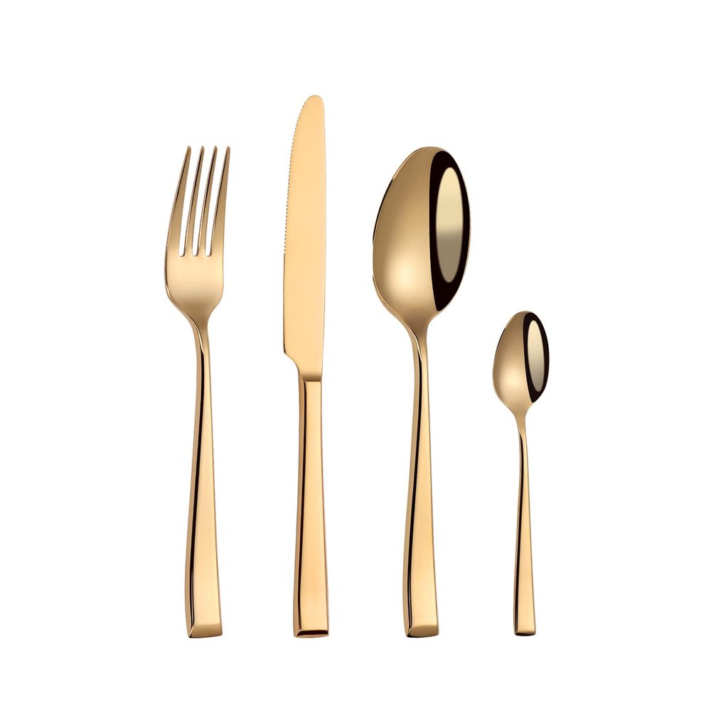 gold silverware set 24 piece stainless steel flatware sets for 6 kitchen cutlery set include dinner kinfe dinner fork dinner spoon and tea spoon