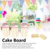 300Pcs Golden Mini Cake Boards, Mousse Cardboard Rectangular Cupcake Dessert Displays Tray Dissert Plates Pastry Base for Wedding Birthday Cake(10x6xm / 3.9x2.4in) view 3