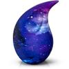 Teardrop Urns for Human Ashes Adult Large Standard Size Funeral Memorial Earns, Handcrafted Cremation Urns, Up to 200 lbs Adult Male Female Ashes, Burial Containers for Dad Women Men- Cosmic view 1
