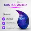 Teardrop Urns for Human Ashes Adult Large Standard Size Funeral Memorial Earns, Handcrafted Cremation Urns, Up to 200 lbs Adult Male Female Ashes, Burial Containers for Dad Women Men- Cosmic view 3
