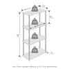 Furinno Turn-N-Tube Book Shelf, 4-Tier Bookshelf, Bookcase with Multipurpose Compact Display Rack, 11.6 x 23.6 x 43.2, for Living Room, Bedroom, Home Office, Light Cherry/Black view 3