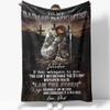 T-No.1 Personalized Woman Warrior Dad to My Badass Daughter If Fate Whispers to You I Am The Storm Blanket Christian Gifts for Women Birthday Gift for Mom Custom to My Badass Daughter Blanket view 2