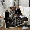 T-No.1 Personalized Woman Warrior Dad to My Badass Daughter If Fate Whispers to You I Am The Storm Blanket Christian Gifts for Women Birthday Gift for Mom Custom to My Badass Daughter Blanket view 4