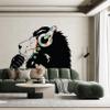 Thinking Lion Sticker - Inspired by Banksy Art Vinyl Dj Baksy Wall Decal 165 x 114 / Left (Main photo) view 1