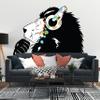 Thinking Lion Sticker - Inspired by Banksy Art Vinyl Dj Baksy Wall Decal 165 x 114 / Left (Main photo) view 4