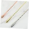 VINTORKY 4pcs Stainless Steel Cocktail Mixing Spoon Bar Stirring Spoons and Black for Cocktails Tea and Desserts view 3