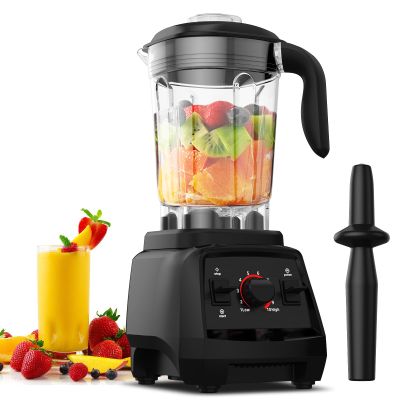 JUSANTE Smoothie Blender, 1800W Countertop Professional Blender Juicer for Kitchen Ice Crusher or Juice, Milkshake, Dessert (Black)