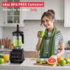 JUSANTE Smoothie Blender, 1800W Countertop Professional Blender Juicer for Kitchen Ice Crusher or Juice, Milkshake, Dessert (Black) view 4