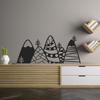 Patterned Mountain Wall Decor Decal - Kid Room Art Vinyl Home Black Sticker 24 x 10 view 1