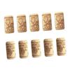 HOLIDYOYO 50pcs Wooden Wine Corks Sealing Wine Bottle Stoppers Decorative Patterns Cork Wood Material Non-tapered Design view 1