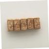 HOLIDYOYO 50pcs Wooden Wine Corks Sealing Wine Bottle Stoppers Decorative Patterns Cork Wood Material Non-tapered Design view 2